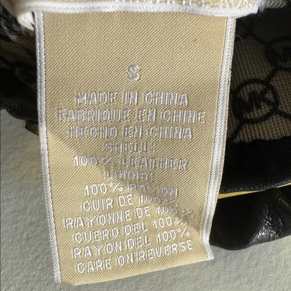MICHAEL Michael Kors Black Gloves with Gold Accents new without tags - Picture 6 of 6